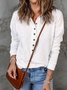 Damen Unifarben Stehkragen Nahtverarbeitung Retro Frühling/Herbst Langarm Sweatshirt