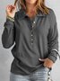 Damen Unifarben Stehkragen Nahtverarbeitung Retro Frühling/Herbst Langarm Sweatshirt
