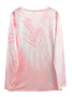 Damen Abstrakt Langarm T-Shirts T-Shirt V-Ausschnitt Print Lässig Frühling/Herbst T-Shirt mit Grafik Oberteile