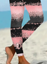 Damen Abstrakt Lässig Alle Jahreszeiten Print Lang Leggings