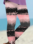 Damen Abstrakt Lässig Alle Jahreszeiten Print Lang Leggings