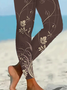 Damen Geblümt Lässig Alle Jahreszeiten Print Lang Leggings