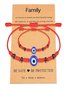 Teuflisch Ösen Rot Geflochten Armband Familie Schwarz Abstandshalter Korn Eltern-Kind Armband Teuflisch Ösen Geflochten Armband Set