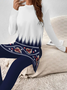 Damen Geblümt Print Zweiteiliges Set Täglich Langarm Lässig Frühling/Herbst Bluse mit Hose Matching Set