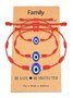 Teuflisch Ösen Rot Geflochten Armband Familie Schwarz Abstandshalter Korn Eltern-Kind Armband Teuflisch Ösen Geflochten Armband Set