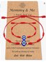 Teuflisch Ösen Rot Geflochten Armband Familie Schwarz Abstandshalter Korn Eltern-Kind Armband Teuflisch Ösen Geflochten Armband Set