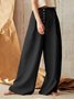 Damen Unifarben Lang Elastische Taille Hose Lässig Frühling/Herbst Hose