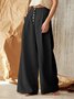 Damen Unifarben Lang Elastische Taille Hose Lässig Frühling/Herbst Hose