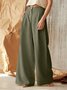 Damen Unifarben Lang Elastische Taille Hose Lässig Frühling/Herbst Hose