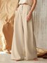 Damen Unifarben Lang Elastische Taille Hose Lässig Frühling/Herbst Hose