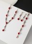 Französisch Retro Blume Schmuck Set romantisch Rosa Armband Nische Vielseitig hochwertig Halskette 3-teilig Set