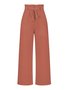 Damen Unifarben Lang Elastische Taille Hose Lässig Frühling/Herbst Hose