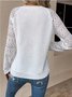 Damen Geometrisch Langarm T-Shirts T-Shirt Rundhals Jacquard Retro Frühling/Herbst Oberteile
