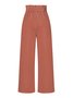 Damen Unifarben Lang Elastische Taille Hose Lässig Frühling/Herbst Hose