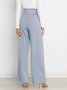 Damen Unifarben Lang Elastische Taille Hose Lässig Frühling/Herbst Hose