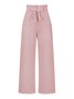Damen Unifarben Lang Elastische Taille Hose Lässig Frühling/Herbst Hose