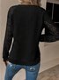 Damen Geometrisch Langarm T-Shirts T-Shirt Rundhals Jacquard Retro Frühling/Herbst Oberteile