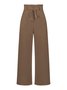 Damen Unifarben Lang Elastische Taille Hose Lässig Frühling/Herbst Hose