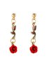 Französisch Retro Blume Schmuck Set romantisch Rosa Armband Nische Vielseitig hochwertig Halskette 3-teilig Set