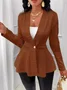 Damen Frühling/Herbst Oberbekleidung Retro Jacquard Geometrisch Langarm Halb offener Kragen Jacke
