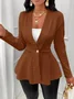 Damen Frühling/Herbst Oberbekleidung Retro Jacquard Geometrisch Langarm Halb offener Kragen Jacke