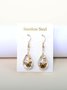 Schmetterling Zeit Juwel Getrocknet Blume Schleierkraut Spitze Blume Pastoral Stil Glas Ohrringe