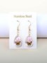 Schmetterling Zeit Juwel Getrocknet Blume Schleierkraut Spitze Blume Pastoral Stil Glas Ohrringe