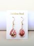 Schmetterling Zeit Juwel Getrocknet Blume Schleierkraut Spitze Blume Pastoral Stil Glas Ohrringe