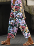 Damen Geblümt Lang Hose Lässig Frühling/Herbst Hose