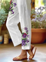 Damen Geblümt Lang Hose Lässig Frühling/Herbst Hose