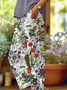 Damen Geblümt Lang Hose Lässig Frühling/Herbst Hose