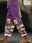 Damen Geblümt Knöchelhose Hose Lässig Frühling/Herbst Hose