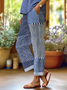 Damen Gestreift Lang Hose Lässig Frühling/Herbst Hose