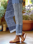 Damen Gestreift Lang Hose Lässig Frühling/Herbst Hose