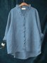Damen Geometrisch Langarm Bluse Frühling/Herbst Print Lotus Blattkragen Täglich Retro Oberteile