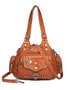 Retro Modisch eine Schulter Umhängetasche Handtasche Gewaschen Weich Leder Damen Tasche