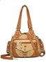 Retro Modisch eine Schulter Umhängetasche Handtasche Gewaschen Weich Leder Damen Tasche