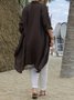 Damen Unifarben Frühling/Herbst Aufdecken Retro Nahtverarbeitung Leicht Strickjacke
