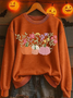 Damen Geblümt Rundhals Print Lässig Frühling/Herbst Langarm Sweatshirt