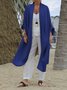 Damen Unifarben Frühling/Herbst Aufdecken Retro Nahtverarbeitung Leicht Strickjacke