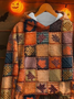 Damen Halloween Frühling/Herbst Print Langarm Lässig Täglich Kapuze