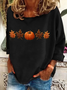Damen Ahornblatt Langarm T-Shirts T-Shirt Rundhals Print Lässig Frühling/Herbst T-Shirt mit Grafik Oberteile