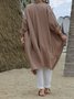 Damen Unifarben Frühling/Herbst Aufdecken Retro Nahtverarbeitung Leicht Strickjacke