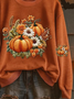 Damen Geblümt Rundhals Print Lässig Frühling/Herbst Langarm Sweatshirt