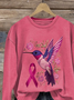 Damen Geblümt Rundhals Print Lässig Frühling/Herbst Langarm Sweatshirt