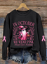 Damen Geblümt Rundhals Print Lässig Frühling/Herbst Langarm Sweatshirt