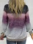 Damen Abstrakt Rundhals Print Lässig Frühling/Herbst Langarm Sweatshirt