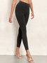 Damen Unifarben Lässig Alle Jahreszeiten Nahtverarbeitung Lang Leggings