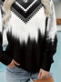 Damen Abstrakt Rundhals Print Lässig Frühling/Herbst Langarm Sweatshirt