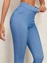 Damen Unifarben Lässig Alle Jahreszeiten Nahtverarbeitung Lang Leggings